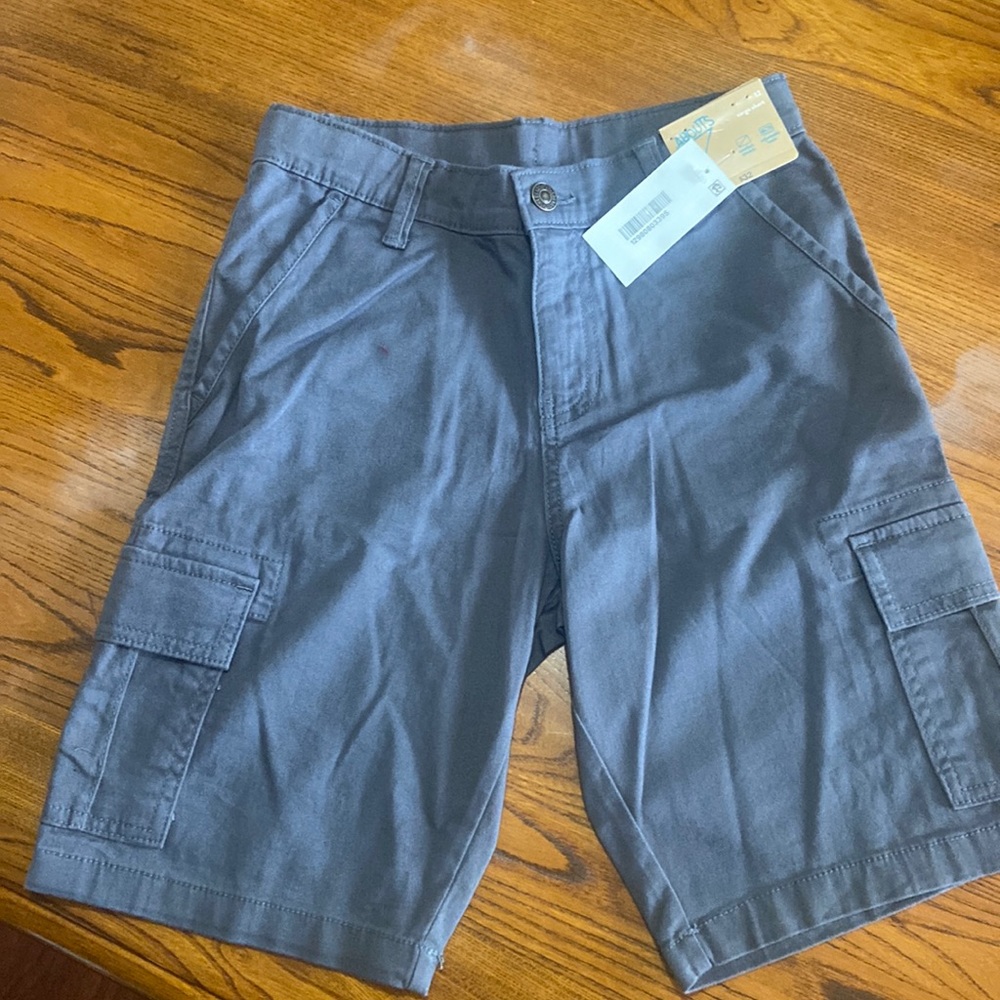 Boys dark gray/blue cargo shorts